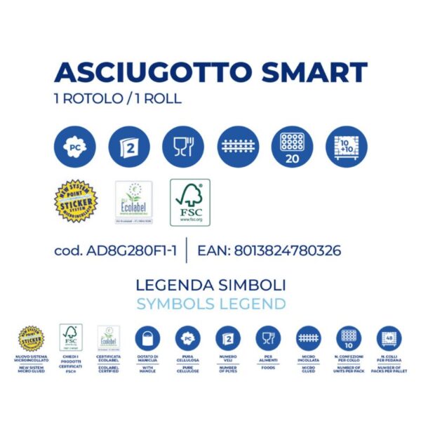 ASCIUGOTTO SMART MONOROTOLO 2 VELI - immagine 2