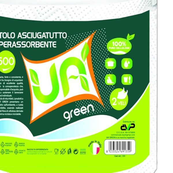 BOBINA MONOROTOLO UA'GREEN 500 2 VELI SUPER ASSORBENTE - immagine 2