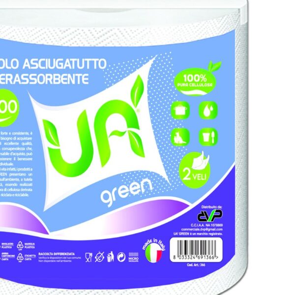 BOBINA MONOROTOLO UA'GREEN 800 2 VELI SUPER ASSORBENTE - immagine 2