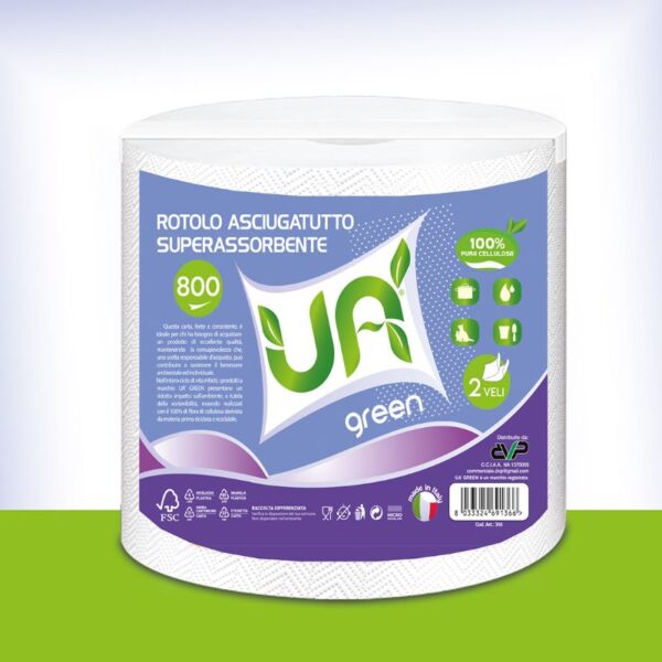 BOBINA MONOROTOLO UA'GREEN 800 2 VELI SUPER ASSORBENTE - immagine 4