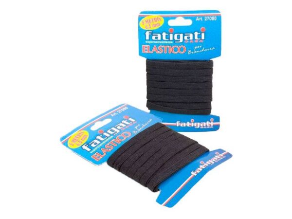 ELASTICI BIANCHERIA 6,5MM 5MT NERO - immagine 2