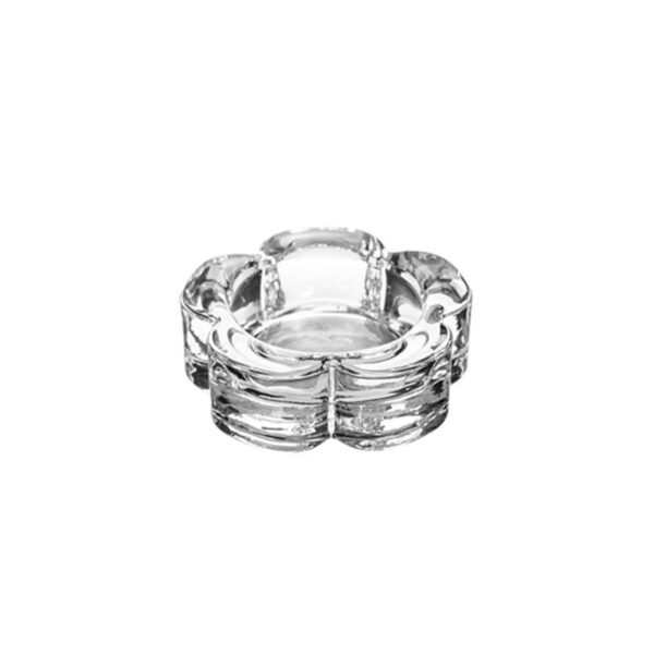 PORTA T-LIGHT VETRO FIORE D.6,4 H2,2CM - immagine 2