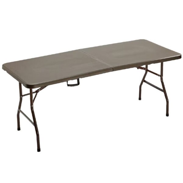 TAVOLO CATERING RETTANGOLARE PIEGHEVOLE IN RATTAN MOKA 180X76X74CM - immagine 2