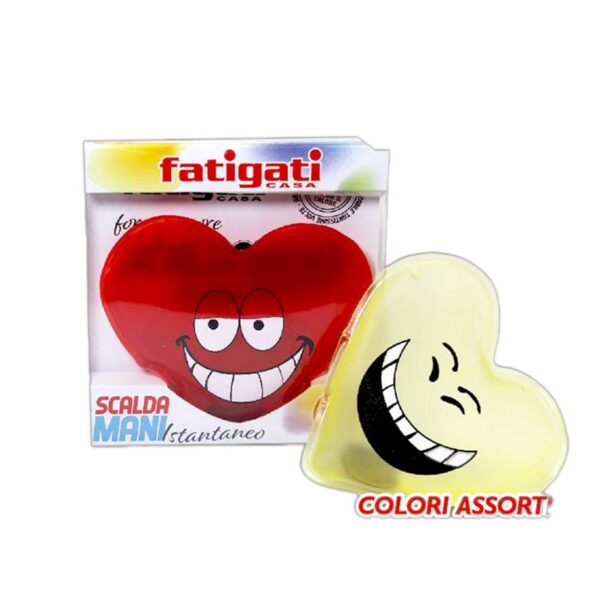 SCALDAMANI FATIGATI FORMA CUORE  COLORI ASSORTITI - immagine 2