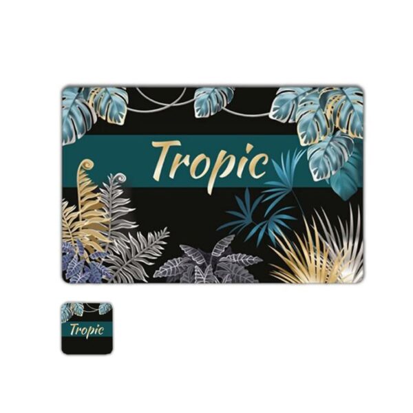 TOVAGLIETTE 43X28CM 2PZ E SOTTOBICCHIERI TROPICAL ASSORTITE - immagine 4