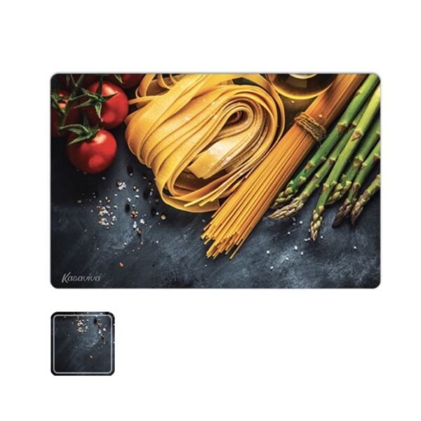 TOVAGLIETTE 43X28CM 2PZ E SOTTOBICCHIERIFOOD ASSORTITE - immagine 2