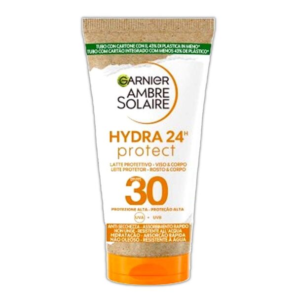 LATTE PROTETTIVO GARNIER AMBRE SOLAIRE HYDRA 24 SPF30 50ML VISO E CORPO