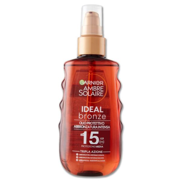 OLIO ABBRONZANTE GARNIER AMBRE SOLAIRE SPF15 150ML ABBRONZATURA DORATA