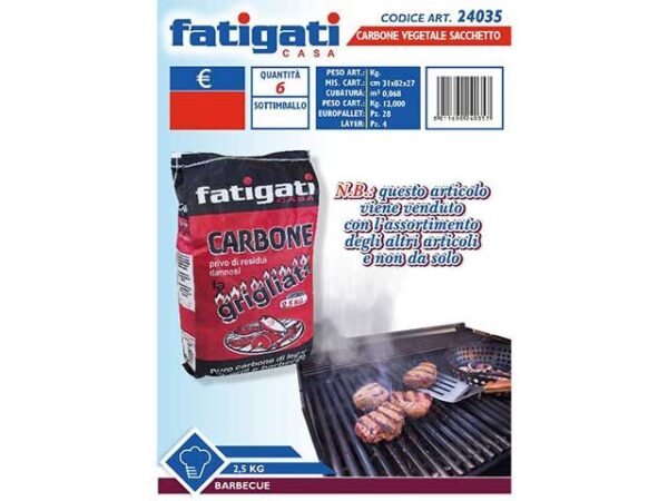 CARBONE 2,5KG VEGETALE SACCHETTO