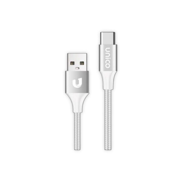 CAVO USB TO TYPE C ALLUMINIO 1MT SILVER - immagine 4