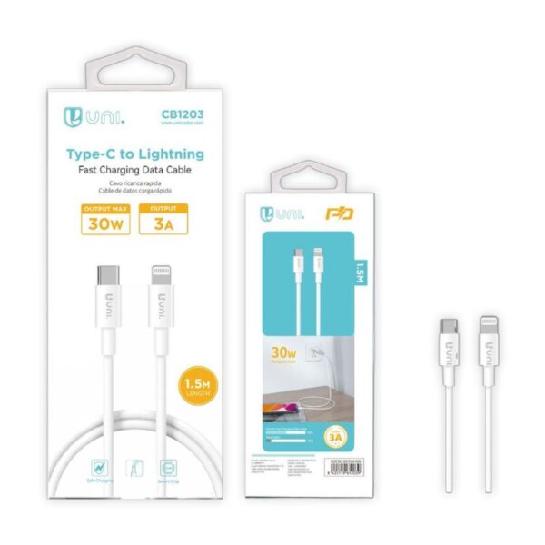 CAVO TYPE C/IPHONE CARICA RAPIDA 1,5MT BIANCO