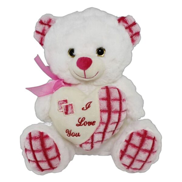 PELUCHE ORSO CON FIOCCO E CUORE 35CM