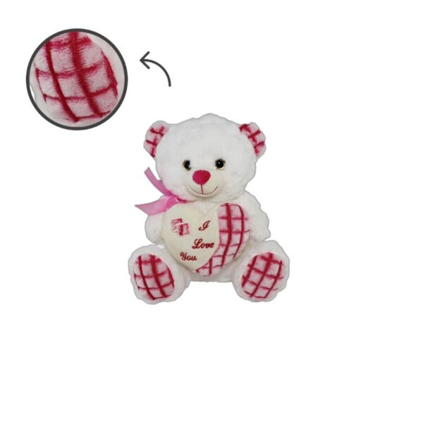 PELUCHE ORSO CON FIOCCO E CUORE 35CM - immagine 4
