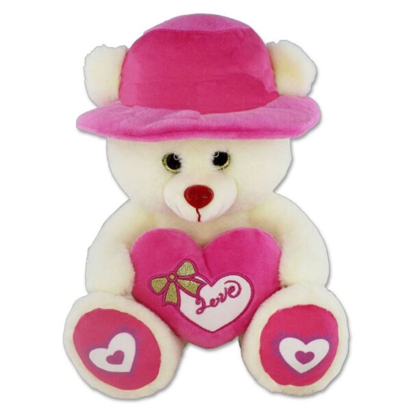 PELUCHE ORSO CON CAPPELLO E CUORE 30CM