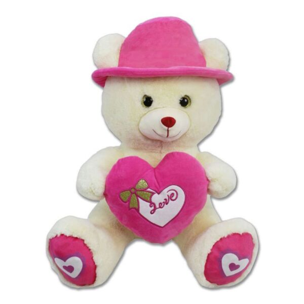 PELUCHE ORSO CON CAPPELLO E CUORE 55CM