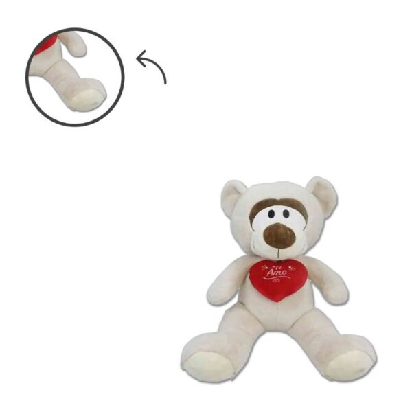 PELUCHE ORSO CON CUORE 55CM - immagine 3