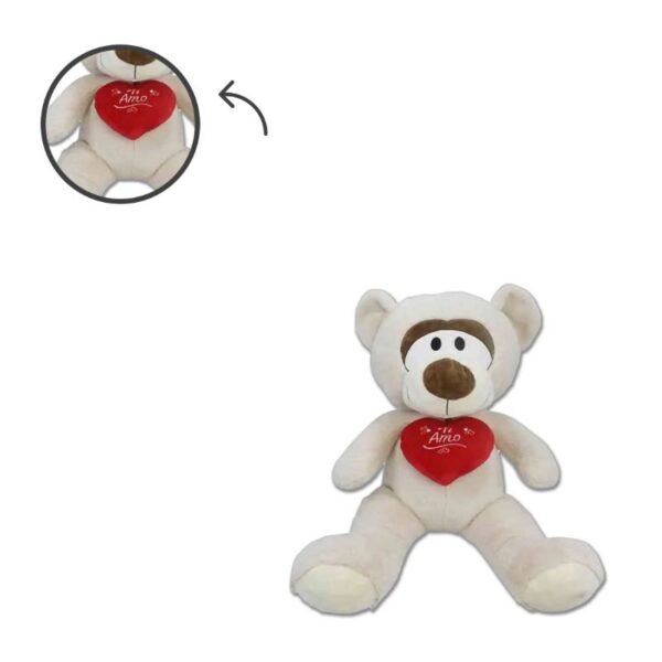 PELUCHE ORSO CON CUORE 55CM - immagine 2