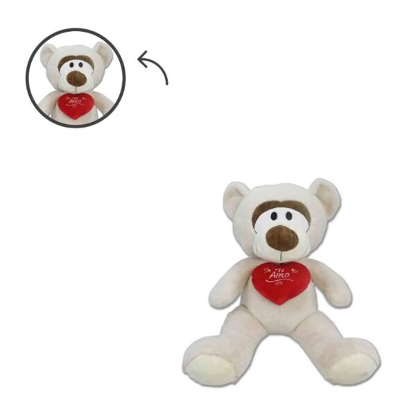 PELUCHE ORSO CON CUORE 55CM - immagine 4