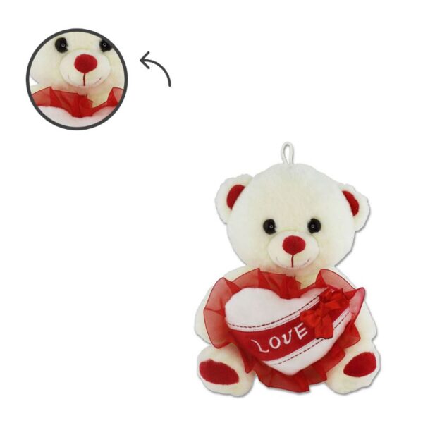 PELUCHE ORSO CON CUORE 22CM - immagine 3