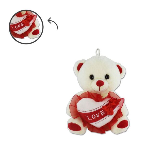 PELUCHE ORSO CON CUORE 22CM - immagine 4