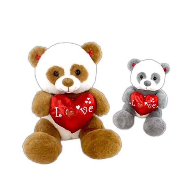 PELUCHE PANDA CON CUORE 22CM