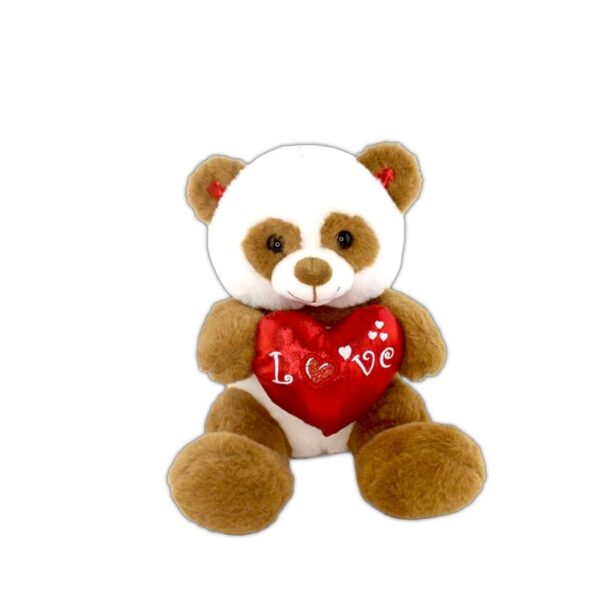 PELUCHE PANDA CON CUORE 22CM - immagine 2