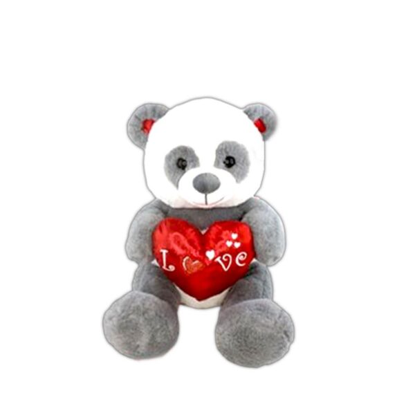 PELUCHE PANDA CON CUORE 22CM - immagine 3