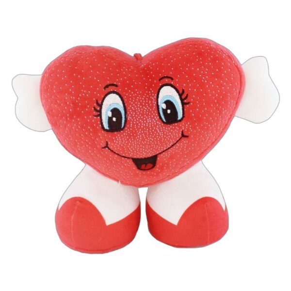 PELUCHE CUORE CON PIEDI 30CM