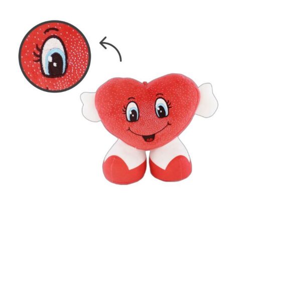 PELUCHE CUORE CON PIEDI 30CM - immagine 2