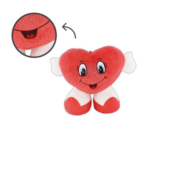 PELUCHE CUORE CON PIEDI 30CM - immagine 3