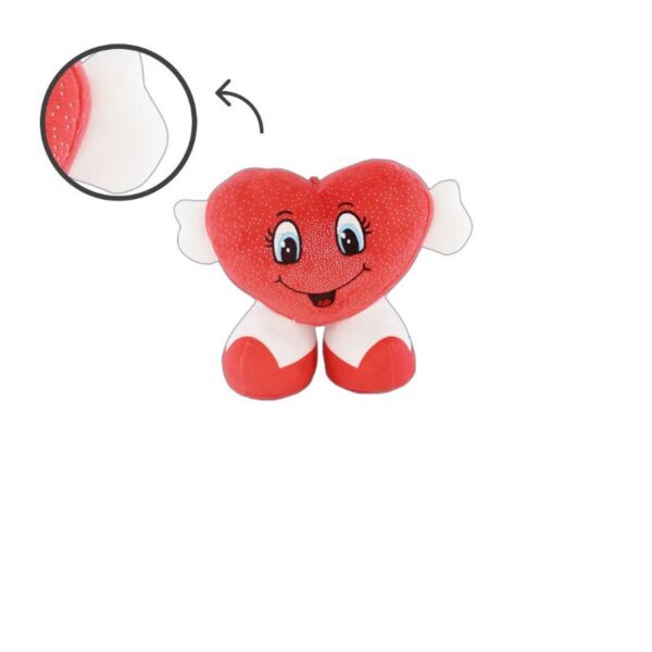 PELUCHE CUORE CON PIEDI 30CM - immagine 4