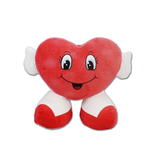 PELUCHE CUORE CON PIEDI 55CM