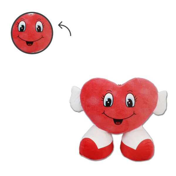 PELUCHE CUORE CON PIEDI 55CM - immagine 2