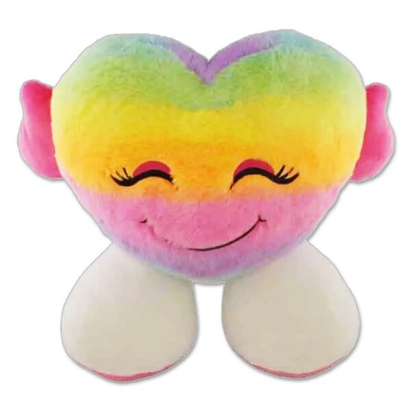 PELUCHE CUORE CON PIEDI 30CM MULTICOLOR