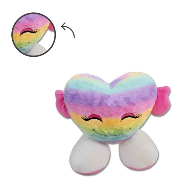 PELUCHE CUORE CON PIEDI 55CM MULTICOLOR - immagine 2