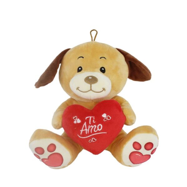 PELUCHE CANE CON CUORE 22CM