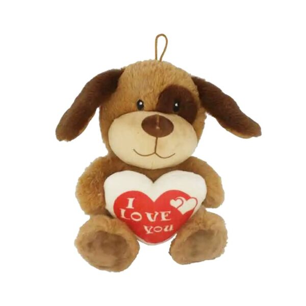 PELUCHE CANE CON CUORE 22CM