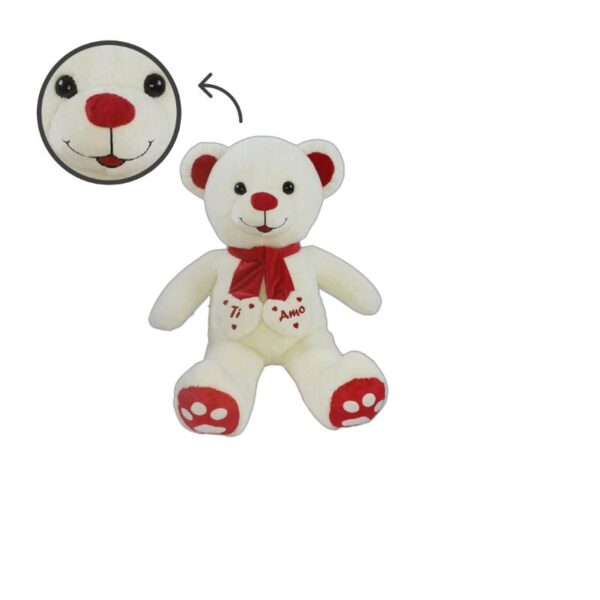 PELUCHE ORSO CON FIOCCO 55CM - immagine 2