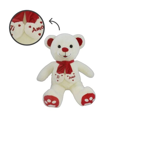 PELUCHE ORSO CON FIOCCO 55CM - immagine 3