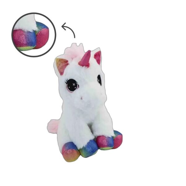 PELUCHE UNICORNO SEDUTO 22CM - immagine 4