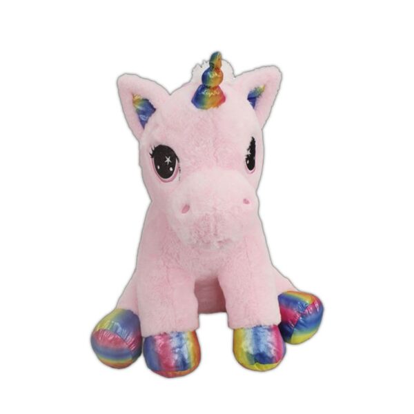 PELUCHE UNICORNO SEDUTO 55CM - immagine 2