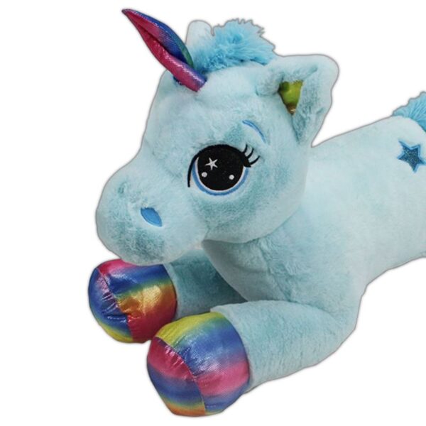 PELUCHE UNICORNO SDRAIATO 75CM - immagine 3