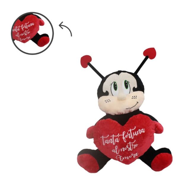 PELUCHE COCCINELLA CON CUORE 55CM - immagine 4