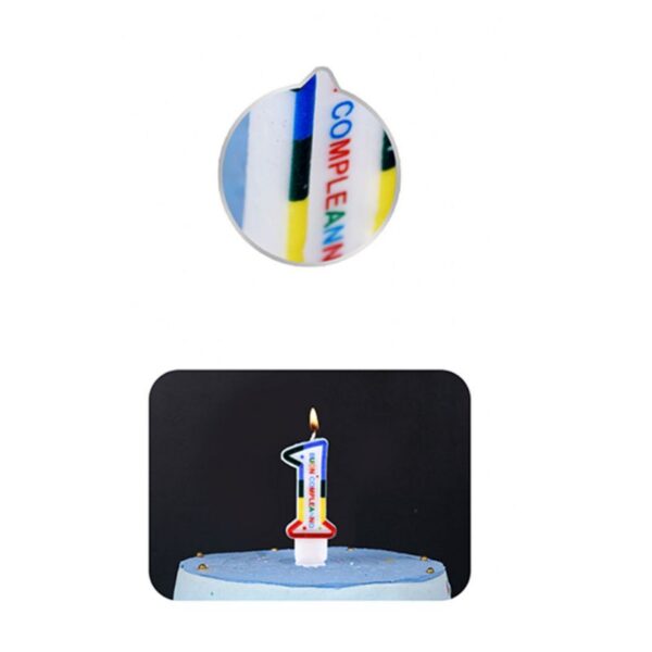 CANDELINA COLORATA N°1 9CM - immagine 4