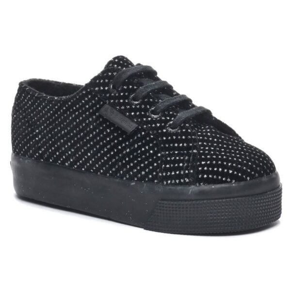 SCARPE SNEAKERS SUPERGA TG27 BLACK SILVE