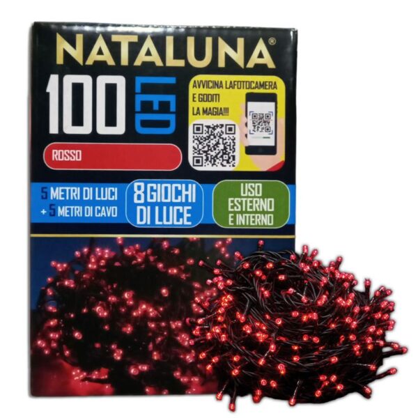 FILO 100 LED SERIE USO ESTERNO ROSSA