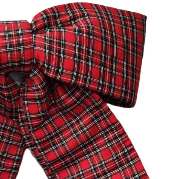 FIOCCO NATALE 60X63CM TARTAN IMBOTTITO - immagine 2