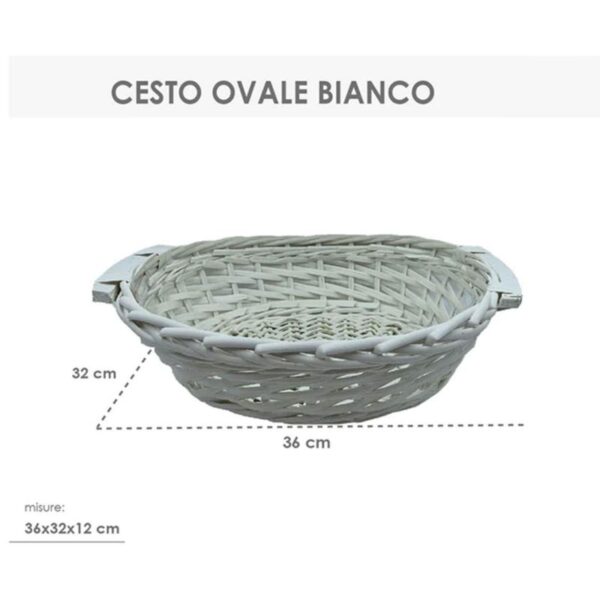 CESTO OVALE 36X32X12 BIANCO