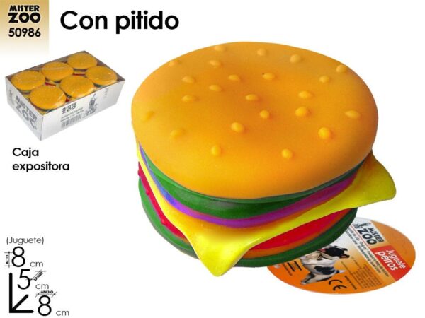 GIOCO CANE FORMA HAMBURGER