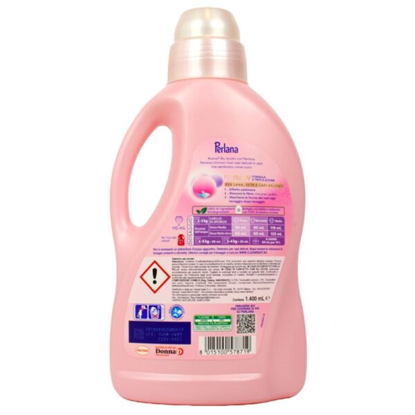 DETERSIVO LAVATRICE PERLANA 28 LAVAGGI 1400ML ROSA - immagine 2